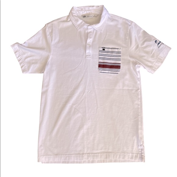 Travis Matthew White Short Sleeve Golf Polo Shirt size Small - Picture 1 of 9